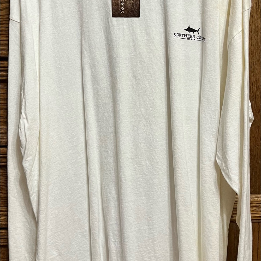 Mens NWT 2XLarge white long sleeve Southern Cross comfort colors shirt, bundle